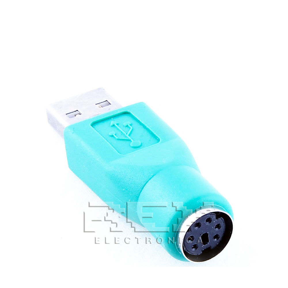 ADAPTADOR USB Macho a PS2 Hembra , CONVERSOR Adapter 