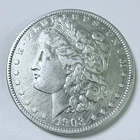 1903 $1 MORGAN SILVER ONE DOLLAR, AU ALMOST UNCIR. CONDITION 90% SILVER  #9065
