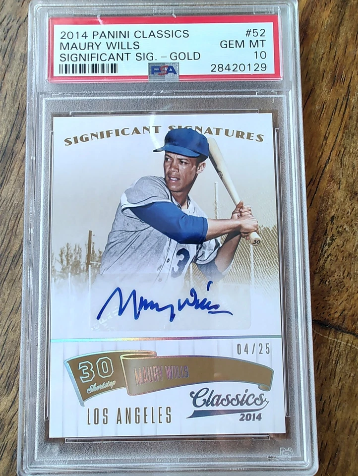 PSA 10 2014 Maury Wills 重要黄金 #4-25。  PSA 1 of 1 — 第 2/3 张图片