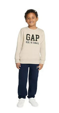 GAP Boy's Toddler 2-Piece Long Sleeve Jogger Pant Fleece Set Size 4T Navy