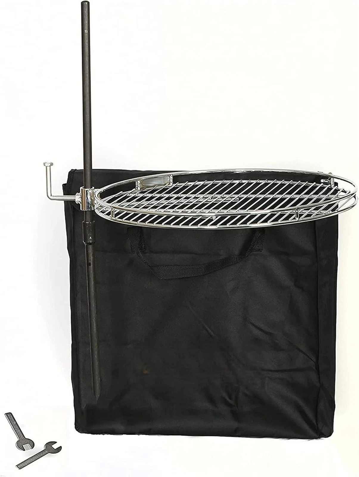 Portable ORB Campfire Grill, 18" Dia, HD Stainless Steel Rack with 2 Piece St...