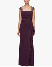 Alex Evenings formal long dress - purple - size 8