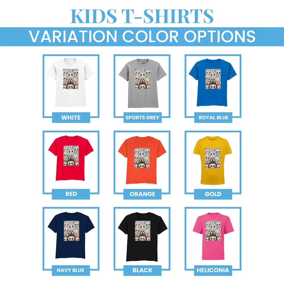 Labubu Montage Kids T-Shirt New Trending Top Cute Viral Labubu Childrens Tshirt - Image 2 of 4