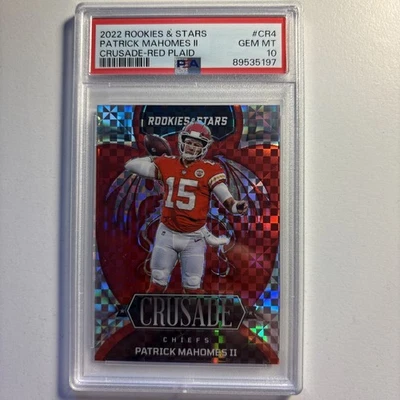 2022 Panini Rookies & Stars Patrick Mahomes II #CR-4 Crusade-Red Plaid PSA 10 - Bild 1 von 3
