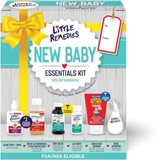 Little Remedies New Baby Essentials Kit with Saline Nasal Spray, Diaper Rash Cre