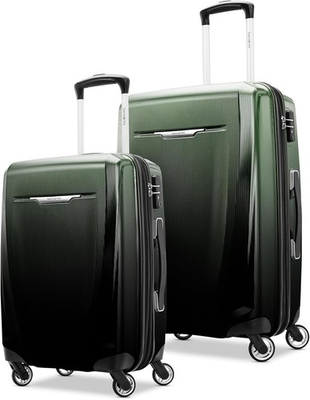 #ad Samsonite Winfield 3 DLX Hardside Expandable Luggage Green 2 Piece Set 20 25 $165.00