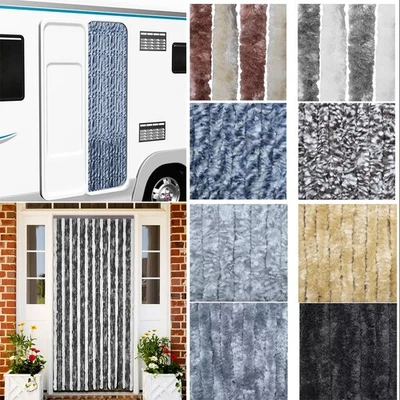 Flauschvorhang Türvorhang Insektenschutz Wohnwagen Camping Fadenvorhang Chenille - Bild 1 von 4