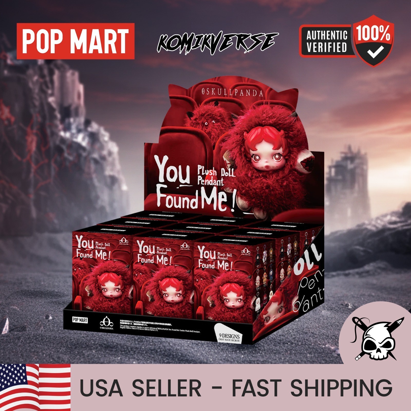 *USA* AUTHENTIC POP MART SKULLPANDA YOU FOUND ME! SERIES (COMPLETE SET)