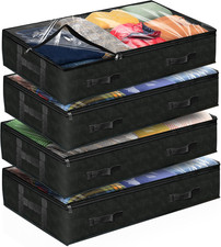 90L under Bed Storage Containers 4 Pack  Closet Organizer Bins  Large Underbed