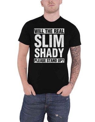Eminem T Shirt The Real Slim Shady please stand Up new Official Mens Black Size