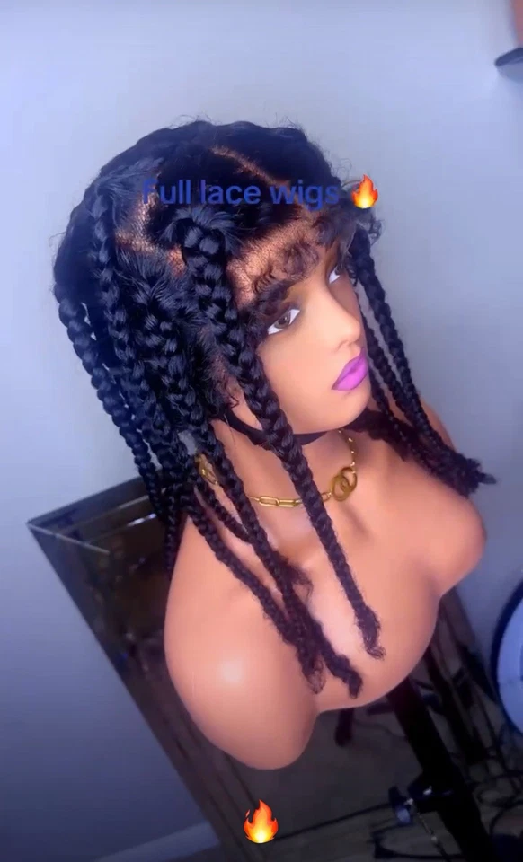 16” Full Lace Curly Wig – 100% Human Hair – Glueless / No Glue Needed – Natural - Image 3 of 4