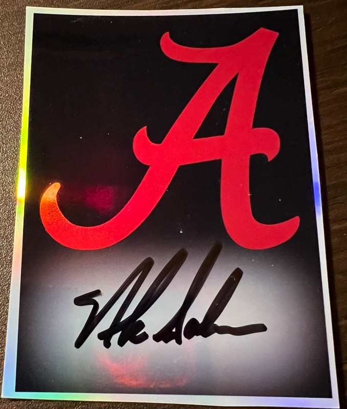 Alabama Crimson Tide football NICK SABAN AUTOGRAPHED LOGO Bama card