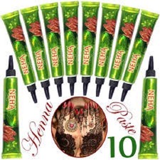 Neha Herbal Instant Dark Red Henna Mehendi pack of 10 pieces Free Shipping