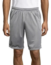 Hanes Sport Men Mesh Shorts with Pockets Gym Workout 9" inseam sz S-2XL 4 Colors