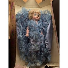 Vintage 1966 PM Sales Inc 21 Inch Fashion Doll Blue Lace Gown Original Box