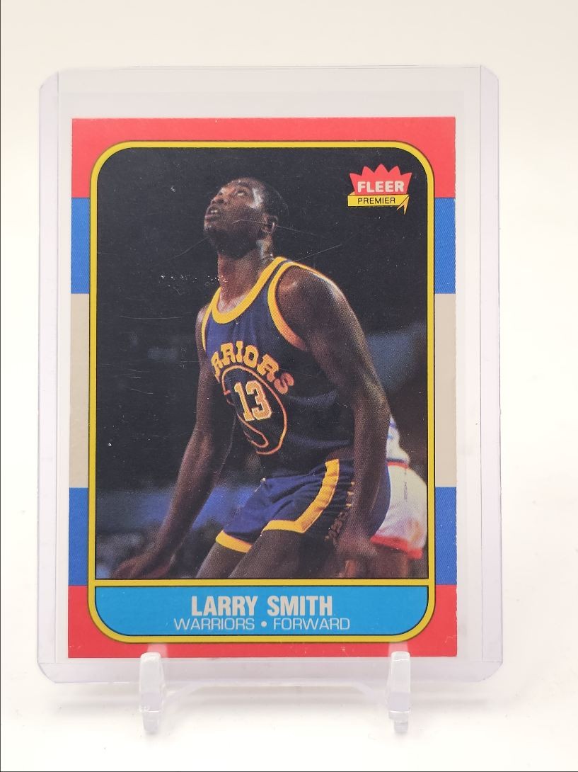 LARRY SMITH 1986-87 FLEER PREMIER BASKETBALL WARRIORS #104 B Q3562