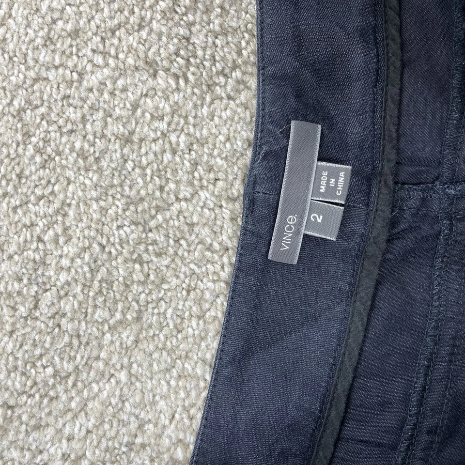 Женские брюки-карго Vince из льняной смеси размер 2 x 26 дюймов внутренний шов повседневные синие 49-7 - Изображение 3 из 4