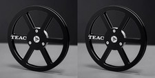 One Pair Black TAPE REEL TEAC 7'' inch Light Metal Aluminum Take Up Reel