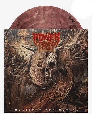 Power Trip - Manifest Decimation LP Bloodshed Marble Red Vinyl Newbury Comics