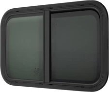 RV Window 24"W x15"H Fit Camper Cargo Trailer Sliding Window(with Trim Kit)