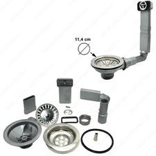 KIT PILETTA BASKET  LAVELLO 2 VASCHE CON TAPPO TUBO TROPPO PIENO FRANKE FRAGRANI