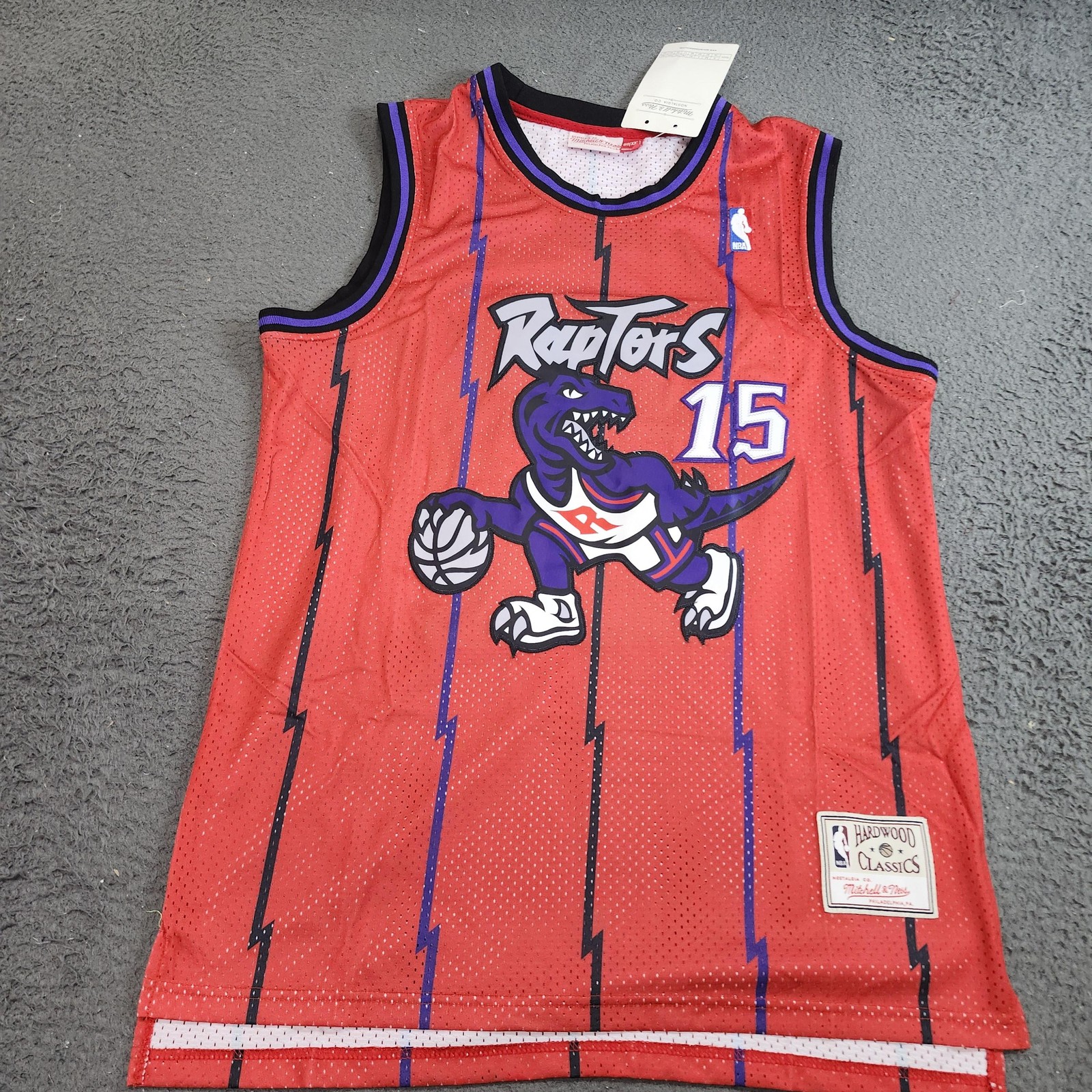 Toronto Raptors Jersey Mens 2XL Red NBA Basketball Vince Carter Mitchell & Ness