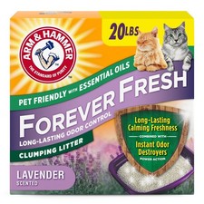 Clumping Cat Litter, Lavender Essential Oils, Multi-Cat, 20 lb
