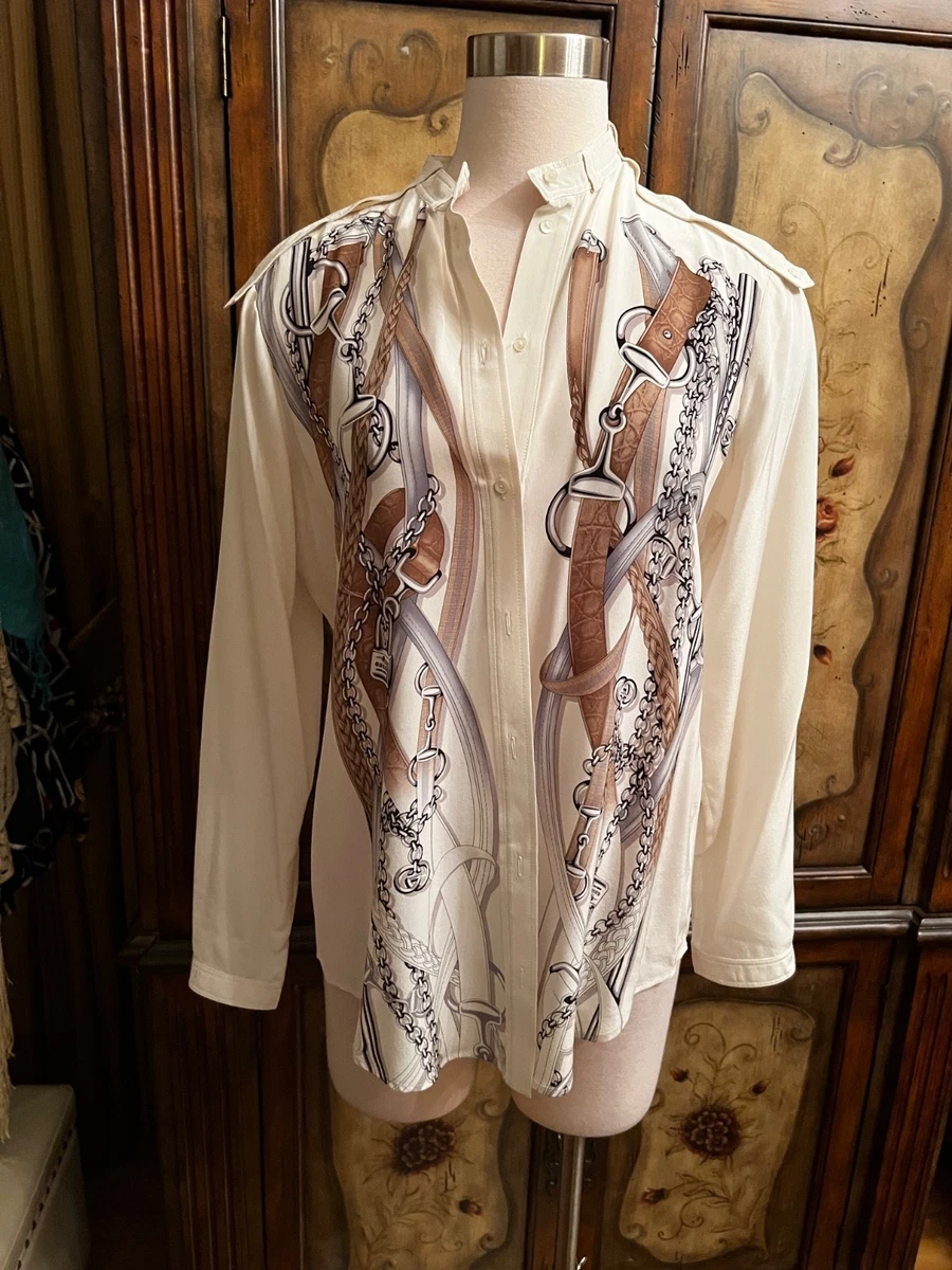 レディース k 【ヴィンテージ GUCCI】シルク100 ドレープブラウス 