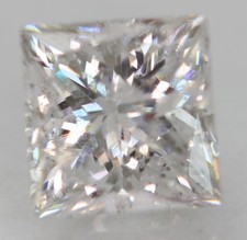 Diamant Naturel Taille Princesse 0,71 Carat D SI2 4,81X4,69mm EARTH MINED