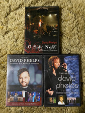 3 DVD LOT OF DAVID PHELPS O HOLY NIGHT BEST OF HOMECOMING SERIES HYMNAL GAITHER