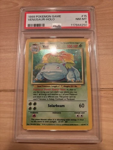 Pokemon Venusaur Unlimited 1999 Holo PSA 8 NM-MT Original Authentic