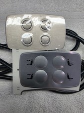 Pedicure chair control at the base for quick seating adjustment