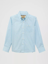 Boy's Wrangler Classic Button-Down Print Shirt Blue 112374800