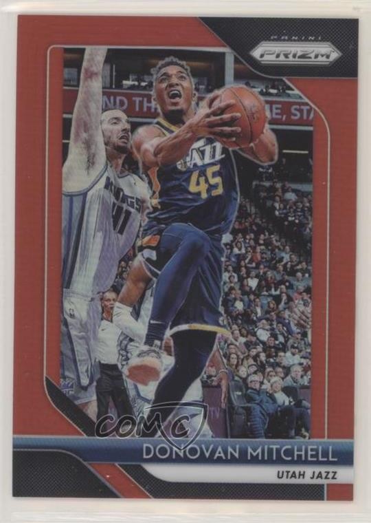 2018-19 Panini Prizm Red Prizm 74/299 Donovan Mitchell #143 0b0