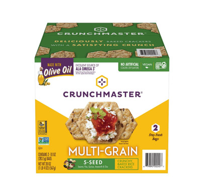 Crunchmaster 5 Seed Multi-Grain Crackers 10 oz, 2 Pack   Healthy Snack