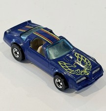 Vintage 1980 Hot Wheels Rare Blue Hot Bird Trans Am Hong Kong Loose 2