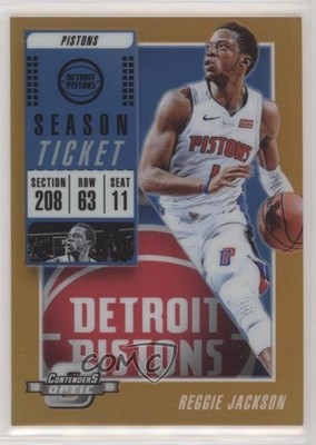 2018 Panini Contenders Optic Season Ticket Orange Prizm 23/49 Reggie Jackson 4l6