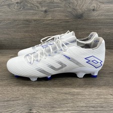 Lotto Maestro Men White Silver Blue Soccer Cleats Firm Ground Mens 9.5