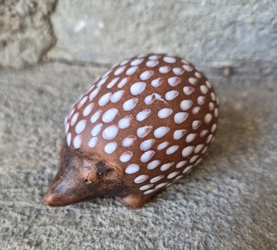 Vintage Zeuthen Keramik Denmark Edith Nielsen Mini Hedgehog Sculpture Pottery