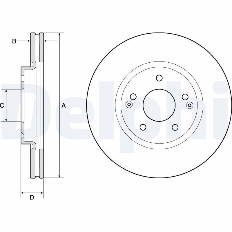 Jeu de 2 disques de frein pour SsangYong Korando 2.0 e-XDi et 4WD d'un diamètre de 300mm