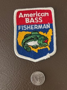 vintage American bass fisherman patch