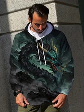 Dark Sky Dragon 3D All Over Print Hoodie - Adults Youth