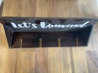 Let’s Unwind, Wine Glass Shelf, Holds up to 4 Glasses, Wooden style — photo 4