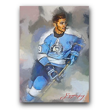 Andy Bathgate Art Card Limited 10/50 Edward Vela Signed (Pittsburgh Penguins)
