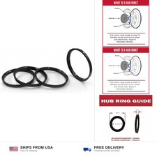 Wheel Accessories Parts 4 Pcs Poly Carbonate Hub Centric Rings OD 106.10mm ID...