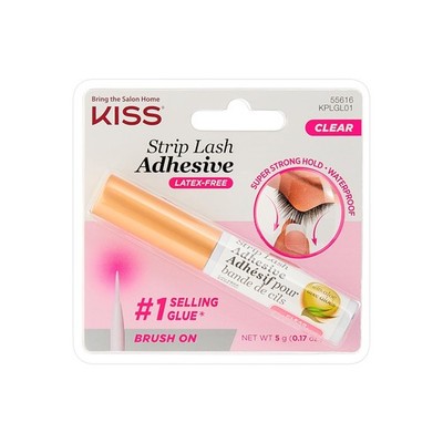 KISS Strip False Eyelash Glue - Waterproof Clear Adhesive for Eye Lash Extension