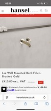 Lia Wall Mounted Bath Filler Brushed Gold
