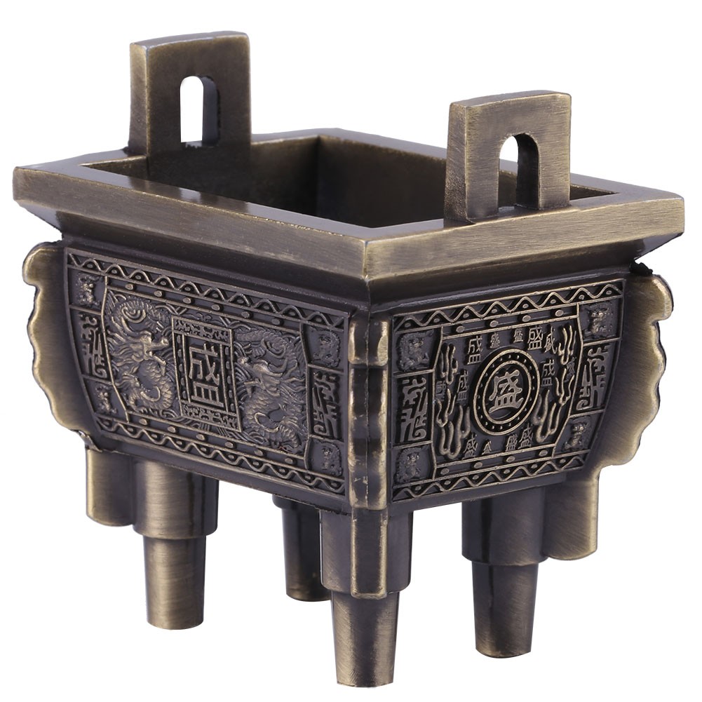 Multi Function Incense Stick Burner Holder Censer For Home Office Hotel(Bronze).