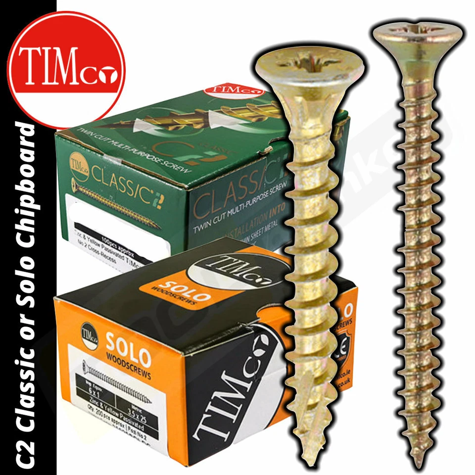 TIMco Solo Wood Screws - C2 Classic Wood Screws - Massive Qty Discounts!