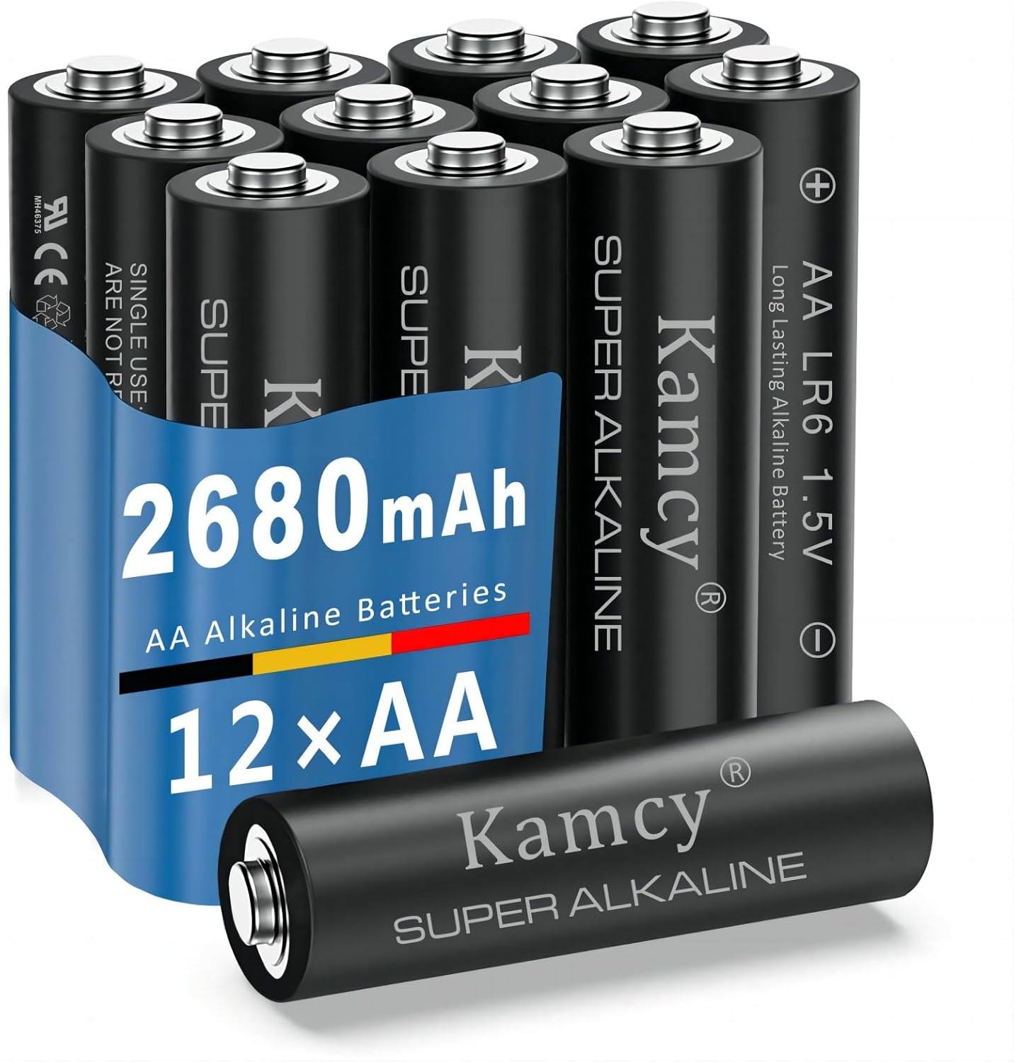 Alkaline AA Batteries, 1.5V High-Capacity Double a Batteries 12 Pack, Double a B-image